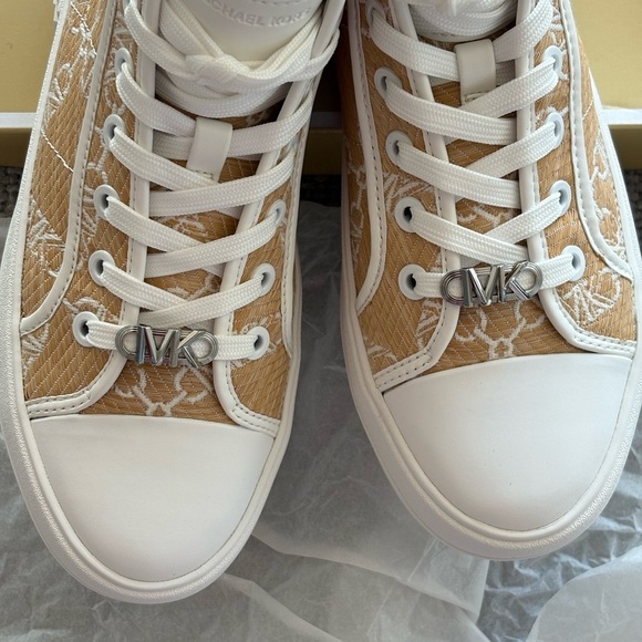 Michael Kors Evy High-Top Straw Sneakers Size 8.5 — Not Outlet - Picture 15 of 15